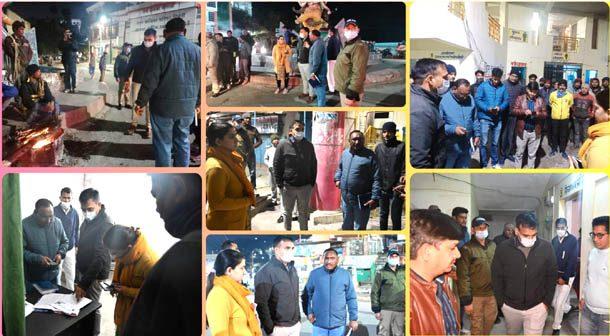 District Magistrate Tehri Garhwal Dr. Saurabh Gaharwar did a ground inspection of the night shelter located at New Tehri Bauri Bus Station