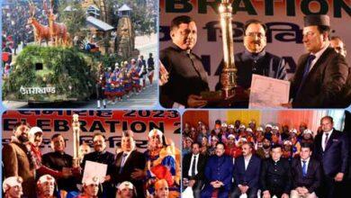 Uttarakhand's tableau 'Manaskhand' was awarded for the first place in the country