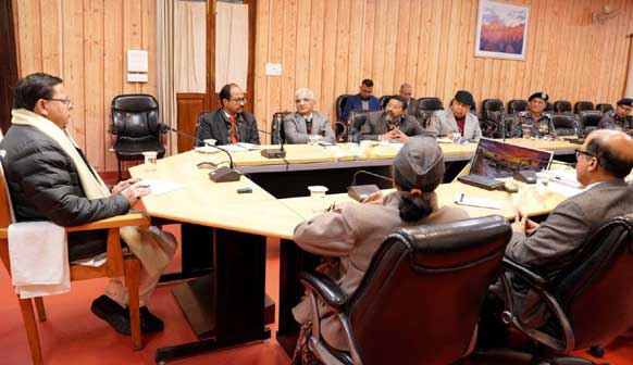 Officials and members of National Disaster Management Authority met Chief Minister Dhami