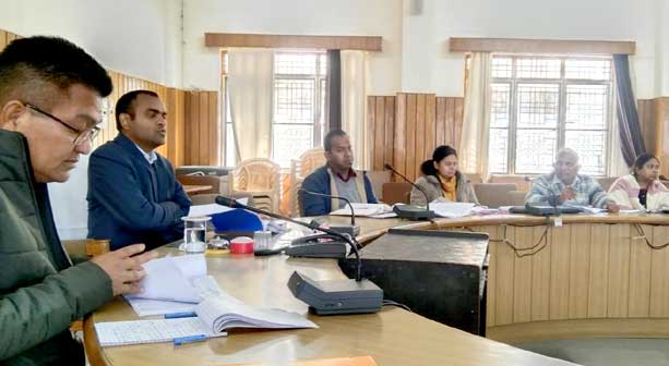 Monthly review meeting of revenue and administrative officers organized under the chairmanship of District Magistrate Mayur Dixit