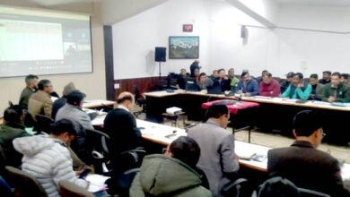 District in-charge minister Chandan Ram Das reviewed the district plan of various departments of the district through VC at Vikas Bhawan Auditorium.