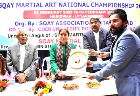 Sports Minister Rekha Arya inaugurated the national level martial arts competitio