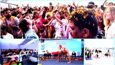 International Yoga Festival ends with Holi festival