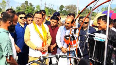 Chief Minister Dhami inaugurated hot air balloon and para motor adventure activities