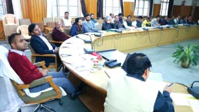 District Magistrate Mayur Dixit, in a meeting with the district level officers