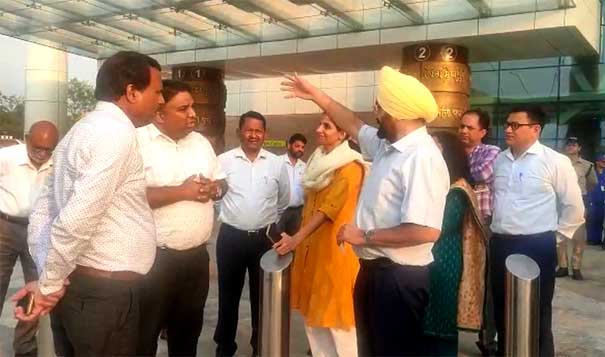 Chief Secretary S.S. Sandhu today inspected Jollygrant Airport in view of preparations for G-20 conference