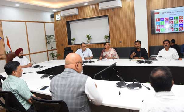 Meeting in connection with the proposed 38th National Games in the year 2024, organized under the chairmanship of Chief Sec Sandhu