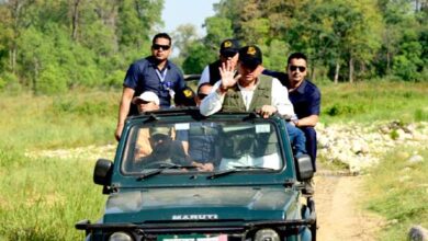 Chief Minister Dhami, Union Minister Bhupendra Yadav and Forest Minister Subodh Uniyal visited Rajaji National Park in Motichur range