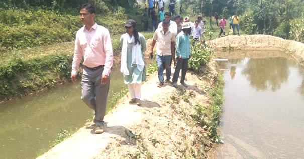 District Magistrate Pithoragarh Reena Joshi inspected 35 fish ponds constructed in village Tharkot