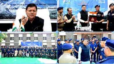 Chief Minister Dhami welcomed the soldiers of NDRF returned after climbing Bhagirathi-2 peak