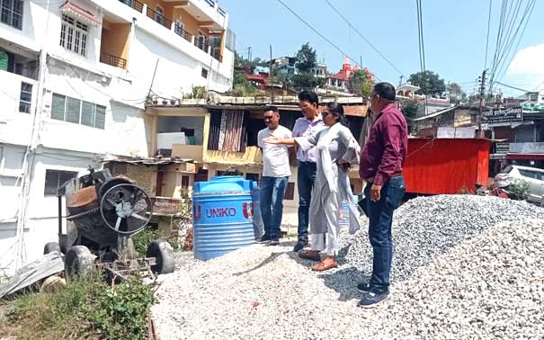 light vehicle route being constructed near the Kemu station in Pithoragarh