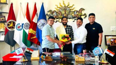 Mount Everest winner Pithoragarh resident mountaineer Manish Krishyal interacted with the students of CIMS