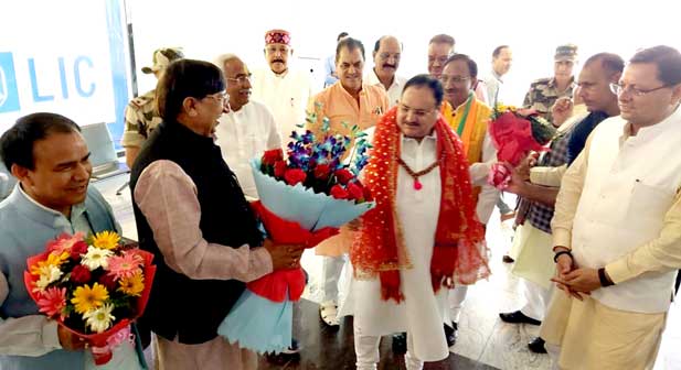 MP Rajya Sabha Naresh Bansal warmly welcomed/greeted BJP National President Nadda