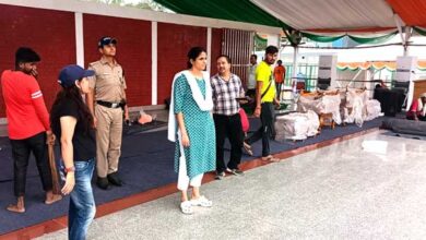 District Magistrate Mrs. Sonika reached the parade ground and took stock of the preparations for Independence Day