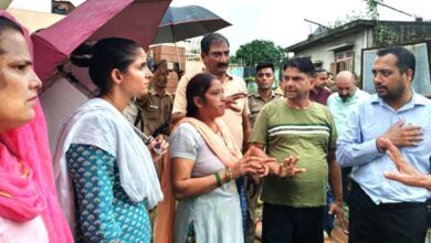 District Magistrate Smt Sonik inspected waterlogged area in Rishikesh today