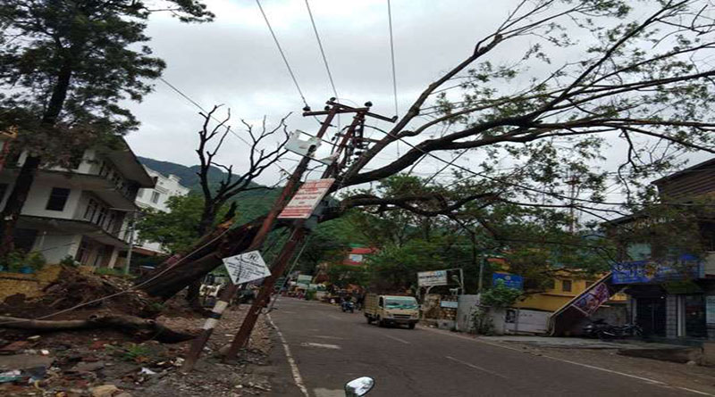 उत्तराखंड के कर्इ जिलों में तेज बारिश, पेड़ गिरने से बिजली की लाइनें क्षतिग्रस्त