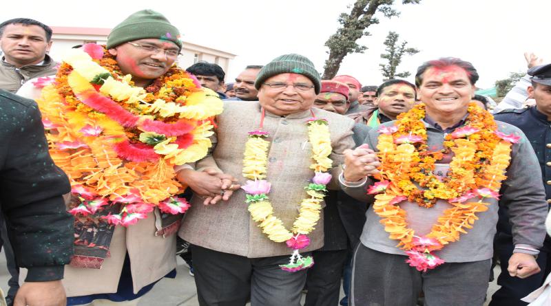 भराड़ीसैंण (गैरसैंण) में मुख्यमंत्री त्रिवेन्द्र सिंह रावत ने होली मिलन का आयोजन किया