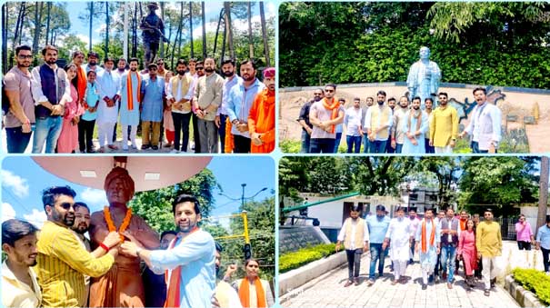 भाजयुमो के प्रदेश अध्यक्ष शशांक रावत ने देहरादून में शहीद स्मारक व महापुरुषों की प्रतिमा पर पुष्पांजलि अर्पित की