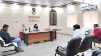 District Magistrate Reena Joshi reviewed the development works