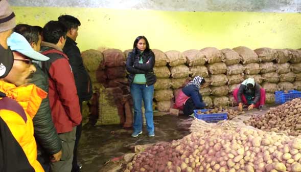 District Magistrate Reena Joshi carried out on-site inspection of Potato Seed Production Service