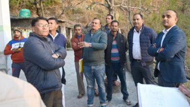 District Magistrate Tehri Garhwal Dr. Saurabh Gaharwar did the terrestrial inspection of Gram Panchayat Soni and Bhainsark