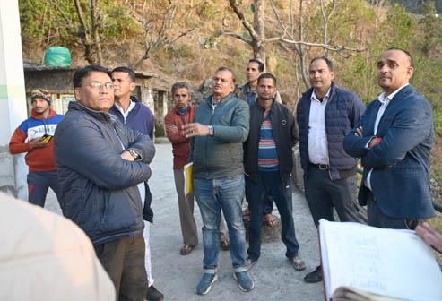 District Magistrate Tehri Garhwal Dr. Saurabh Gaharwar did the terrestrial inspection of Gram Panchayat Soni and Bhainsark