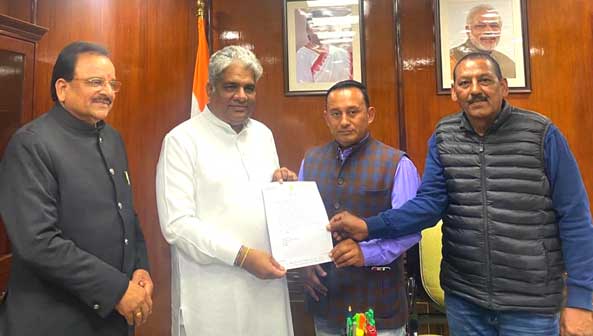 MP Ajay Bhatt met Union Forest Environment and Labor Minister Bhupendra Yadav