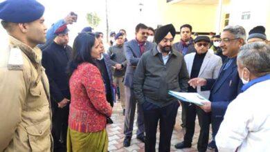 Chief Secretary S.S. Sandhu did ground inspection of Naini Saini Airport and Base Hospital building Pithoragarh