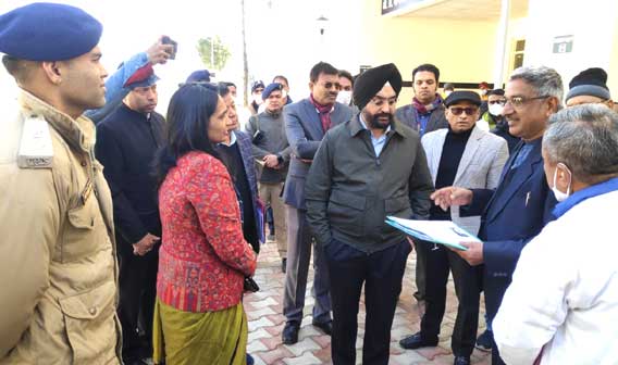 Chief Secretary S.S. Sandhu did ground inspection of Naini Saini Airport and Base Hospital building Pithoragarh