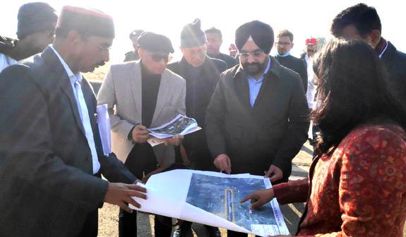 Chief Secretary S.S. Sandhu did ground inspection of Naini Saini Airport and Base Hospital building Pithoragarh