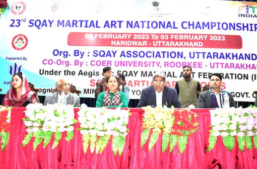 Sports Minister Rekha Arya inaugurated the national level martial arts competitio