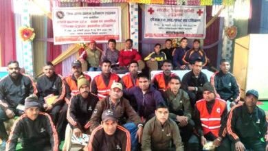 Inauguration of three-day residential training by the Indian Red Cross Society and District Disaster Management Authority