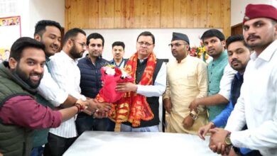 BJP Yuva Morcha office bearers met Chief Minister Pushkar Singh Dhami