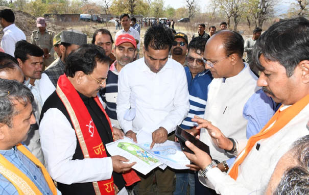 Union Tourism Minister Ajay Bhatt did on-site inspection of the proposed Biodiversity Park in Goalapar