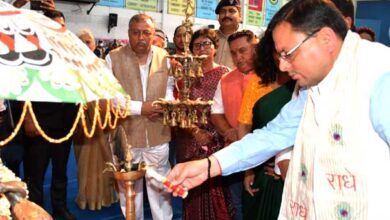 Chief Minister Dhami inaugurated the program organized at Little Scholars School by lighting the lamp