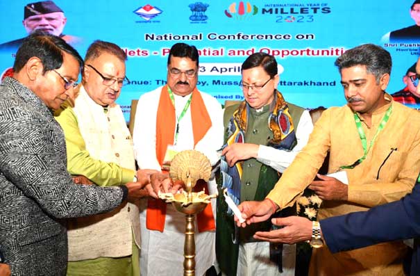 Chief Minister Dhami inaugurated the 'Capacity and Opportunities' National Conference organized under Millets-2023 at a hotel in Mussoorie