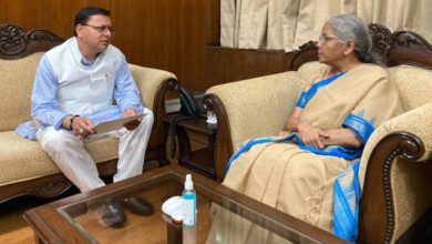 Chief Minister Pushkar Singh Dhami paid a courtesy call on Union Finance Minister Smt. Nirmala Sitharaman in New Delhi