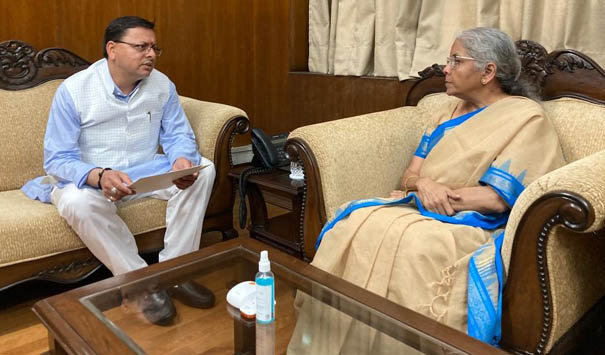 Chief Minister Pushkar Singh Dhami paid a courtesy call on Union Finance Minister Smt. Nirmala Sitharaman in New Delhi