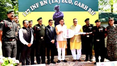 Chief Minister Dhami flagged off the Bolero vehicles and motorcycles made available to the Eco Task Force through the Horticulture Department.