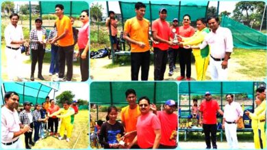 Secretariat Cricket Club and Y.C.C. A friendly match of 22 overs each played between 11 (Media XI)
