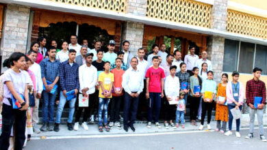 District Magistrate Abhishek Ruhela interacted with the meritorious students of the district