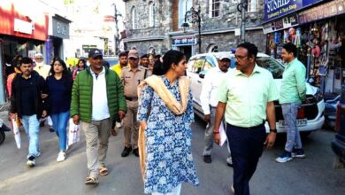 District Magistrate Mrs. Sonika did on-site inspection of ongoing construction and road improvement works in Mussoorie