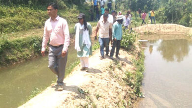 District Magistrate Pithoragarh Reena Joshi inspected 35 fish ponds constructed in village Tharkot