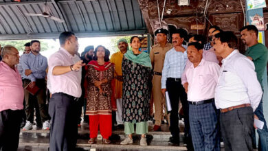 District Magistrate Mrs. Sonika inspected Triveni Ghat