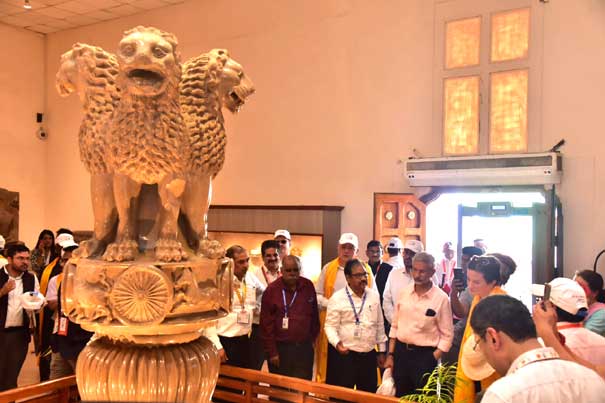 G20: Foreign guests visit Sarnath