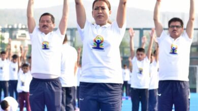 रायपुर स्पोर्ट्स कॉलेज में किया गया 9वें अंतर्राष्ट्रीय योग दिवस का आयोजन, प्रदेश की खेल एवं युवा कल्याण मंत्री ने किया प्रतिभाग