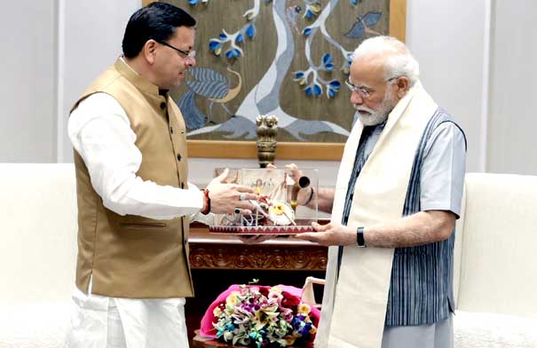 Chief Minister Dhami made a courtesy call on Prime Minister Narendra Modi