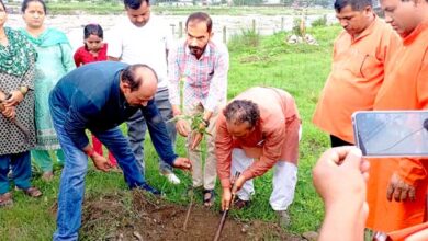 Fruit plants planted in Veer Chandra Singh Garhwali Memorial 'Eco Vatika' located in Kehrigaon Sainik Colony