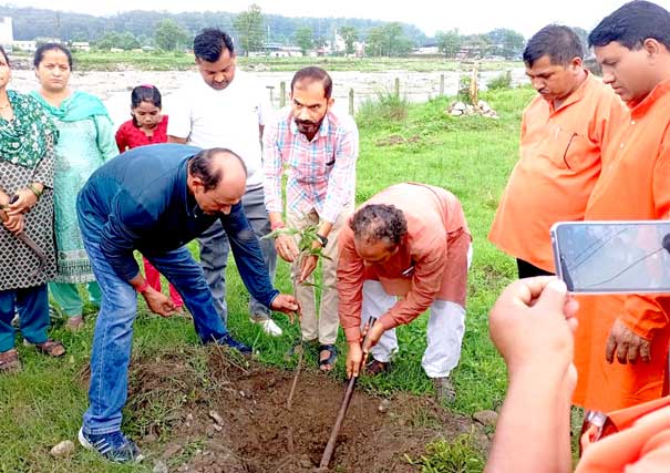 Fruit plants planted in Veer Chandra Singh Garhwali Memorial 'Eco Vatika' located in Kehrigaon Sainik Colony