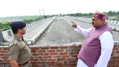 Maharaj inspected the broken Malan bridge